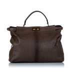 Fendi Large Peekaboo Leather Satchel (SHG-28817)