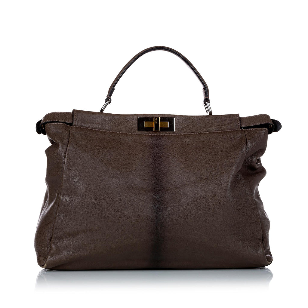 Fendi Large Peekaboo Leather Satchel (SHG-28817)