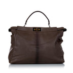 Fendi Large Peekaboo Leather Satchel (SHG-28817)