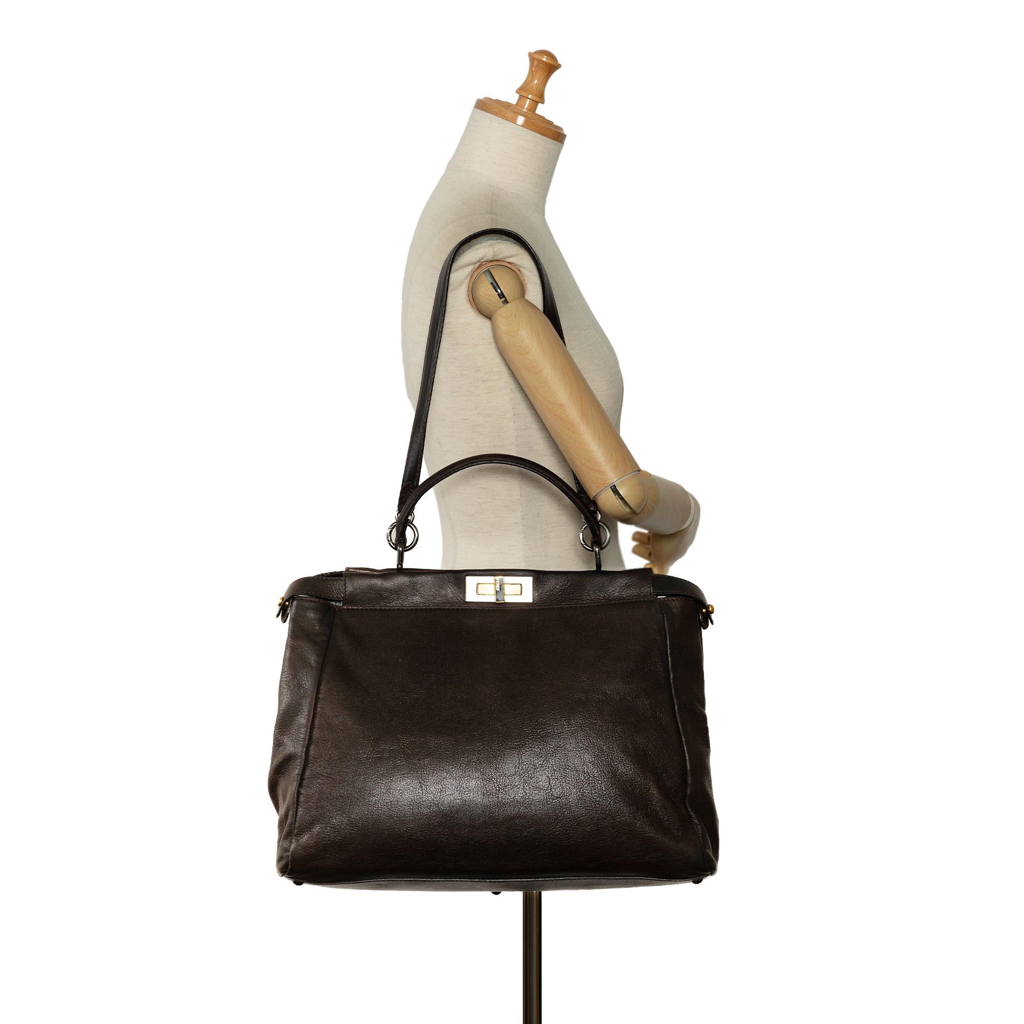 Fendi Large Peekaboo Satchel (SHG-cYT7Bd)