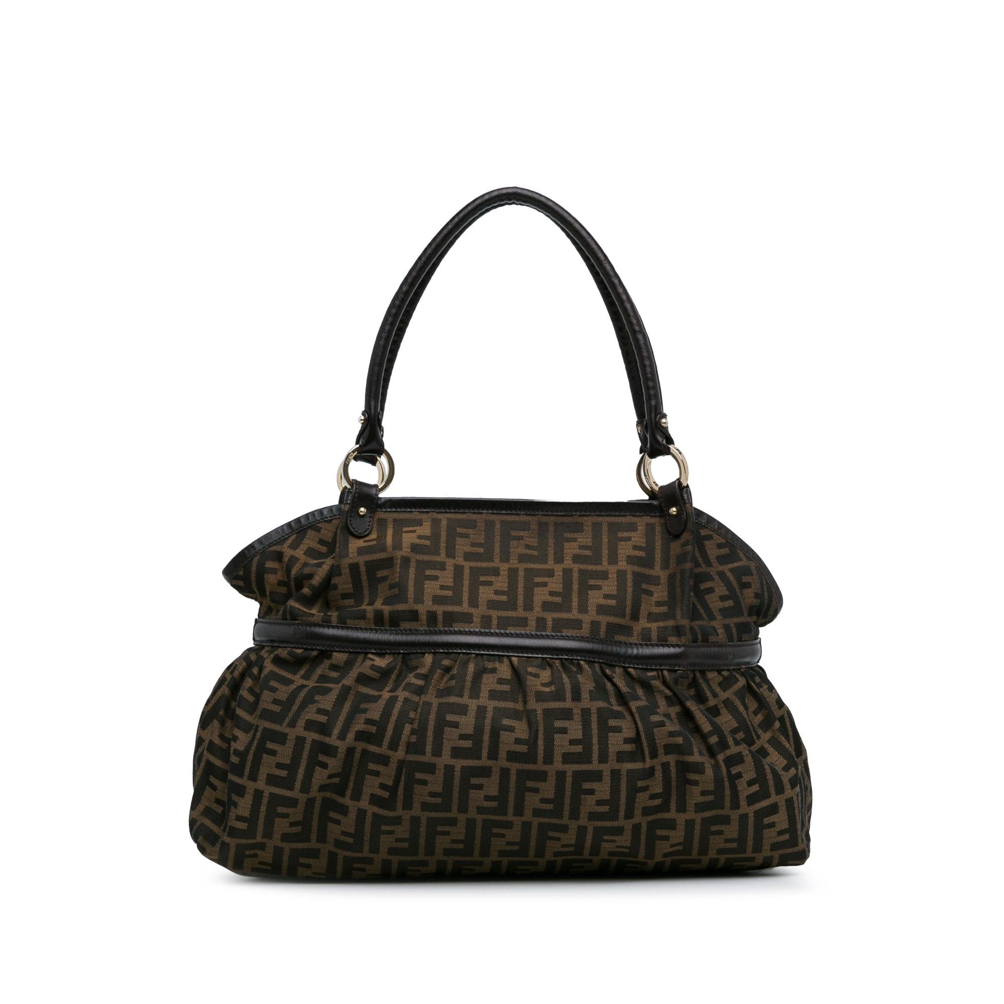 Fendi Large Zucca Canvas Chef Shoulder Bag (SHG-fxpyVR)