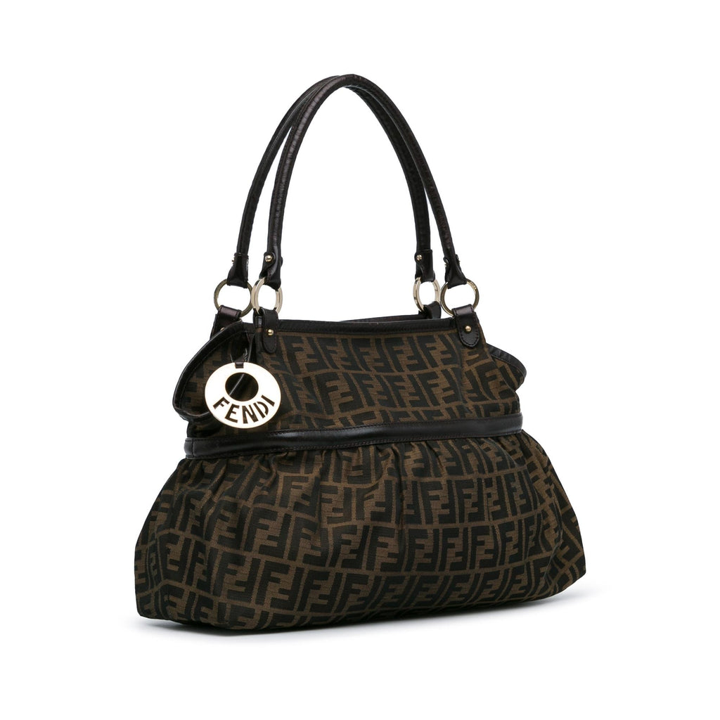 Fendi Large Zucca Canvas Chef Shoulder Bag (SHG-fxpyVR)