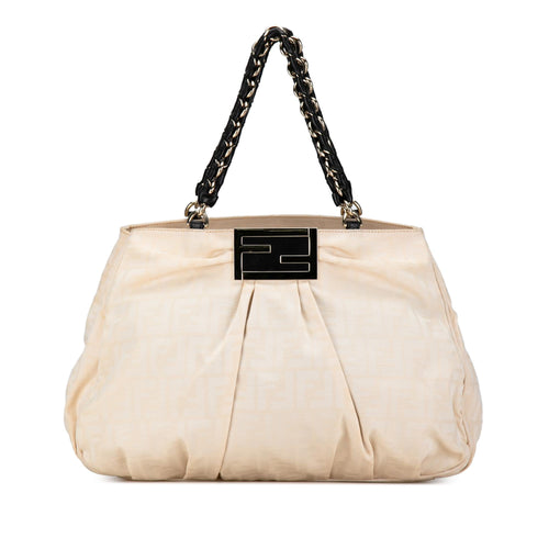 Fendi Large Zucca Canvas Mia Tote (SHG-TOEhpT)
