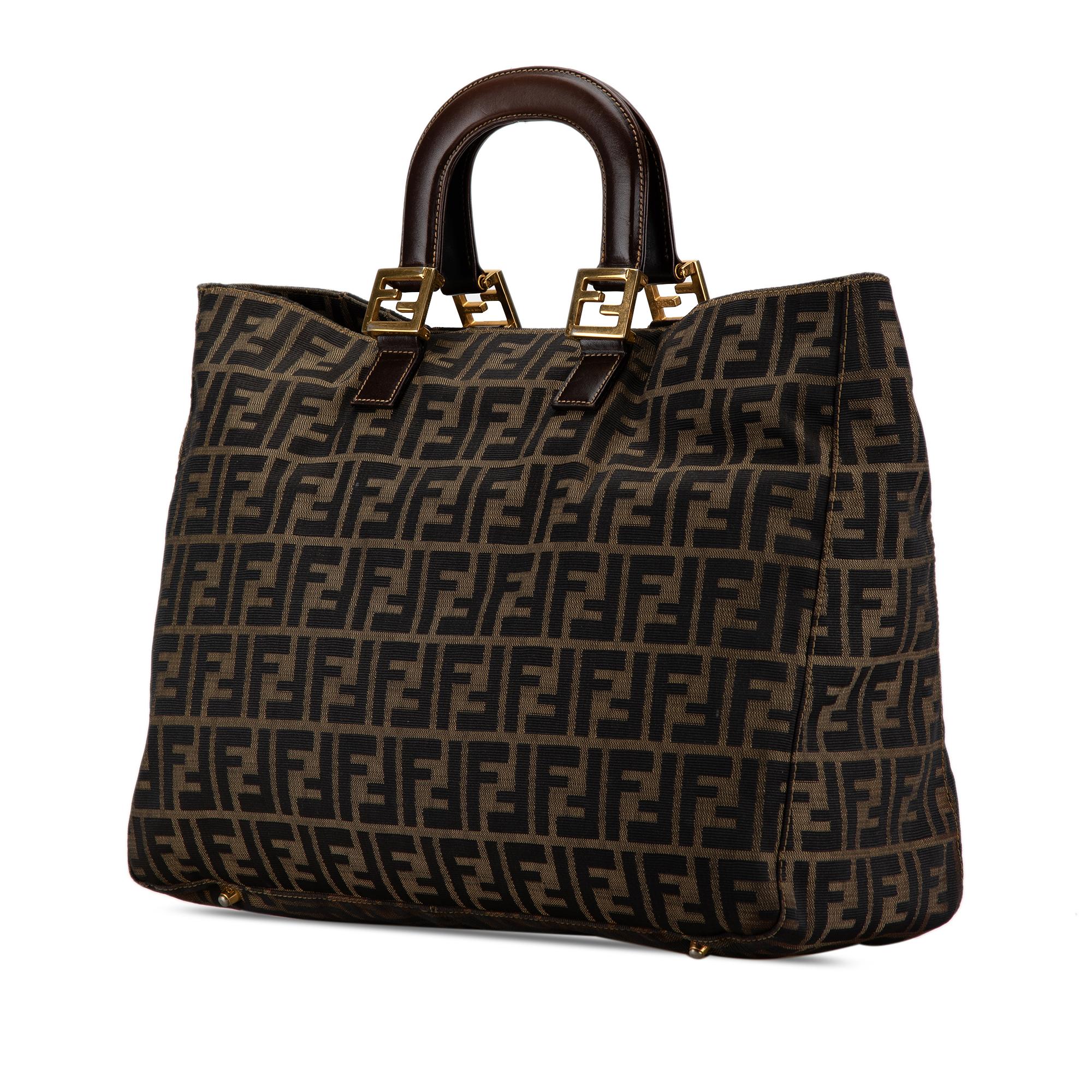 Fendi Large Zucca Canvas Twins Tote (SHG-ELkjPf)