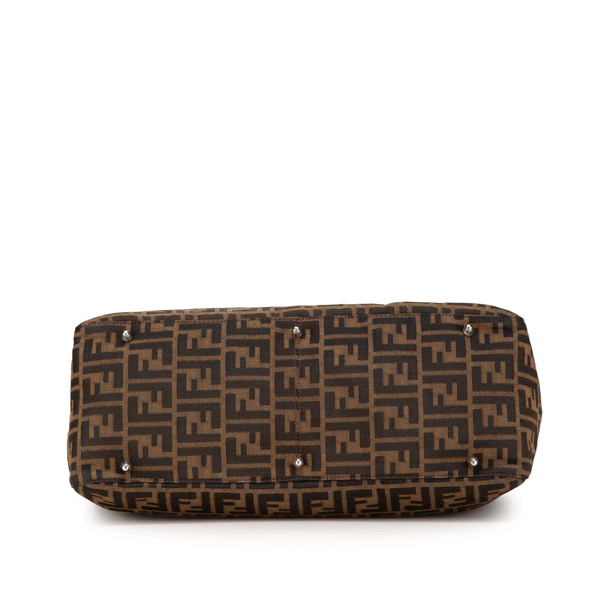 Fendi Large Zucca Canvas Twins Tote (SHG-Kzs55H)