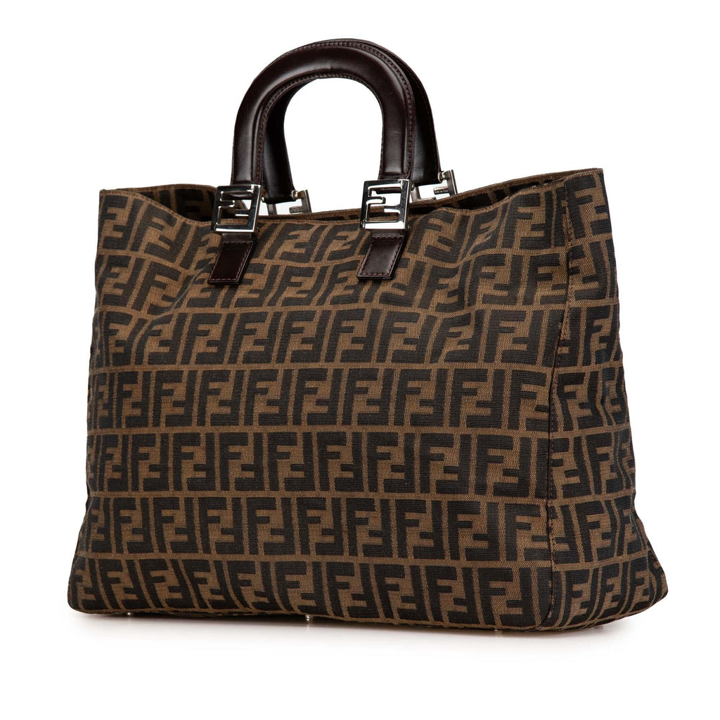 Fendi Large Zucca Canvas Twins Tote (SHG-Kzs55H)