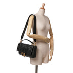Fendi Large Zucca Embossed Leather Baguette Satchel (SHG-jLAnxb)