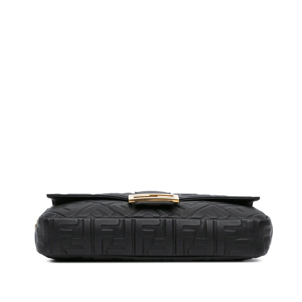 Fendi Large Zucca Embossed Leather Baguette Satchel (SHG-8iHUm8)