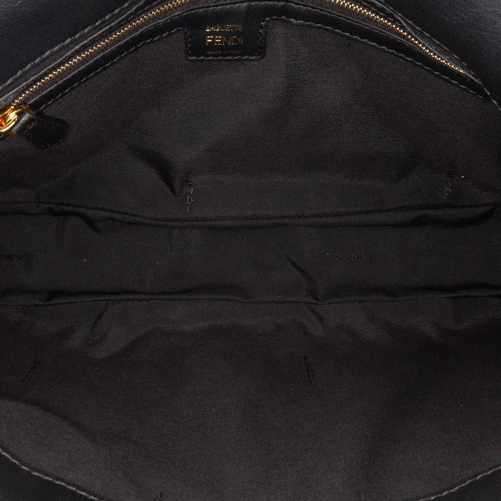 Fendi Large Zucca Embossed Leather Baguette Satchel (SHG-8iHUm8)