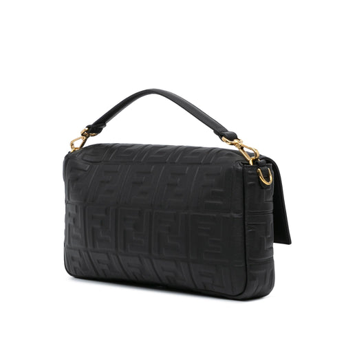 Fendi Large Zucca Embossed Leather Baguette Satchel (SHG-8iHUm8)