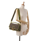 Fendi Large Zucca Fluo Trim Baguette Satchel (SHG-QDucxW)