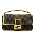 Fendi Large Zucca Fluo Trim Baguette Satchel (SHG-QDucxW)