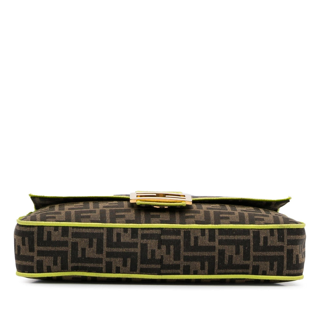 Fendi Large Zucca Fluo Trim Baguette Satchel (SHG-QDucxW)
