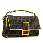 Fendi Large Zucca Fluo Trim Baguette Satchel (SHG-QDucxW)