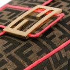 Fendi Large Zucca Fluo Trim Baguette Satchel (SHG-I7R65K)