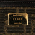 Fendi Large Zucca Fluo Trim Baguette Satchel (SHG-I7R65K)