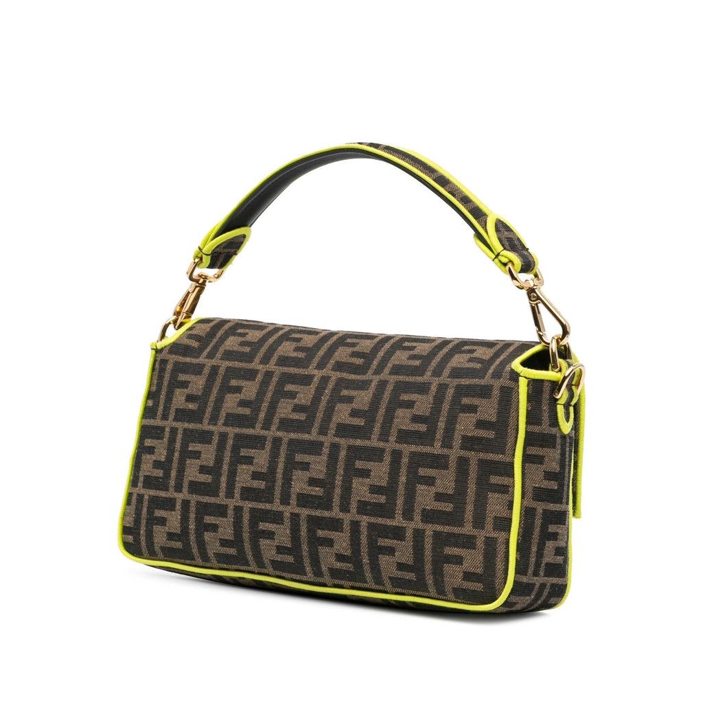Fendi Large Zucca Fluo Trim Baguette Satchel (SHG-jbo1Oy)