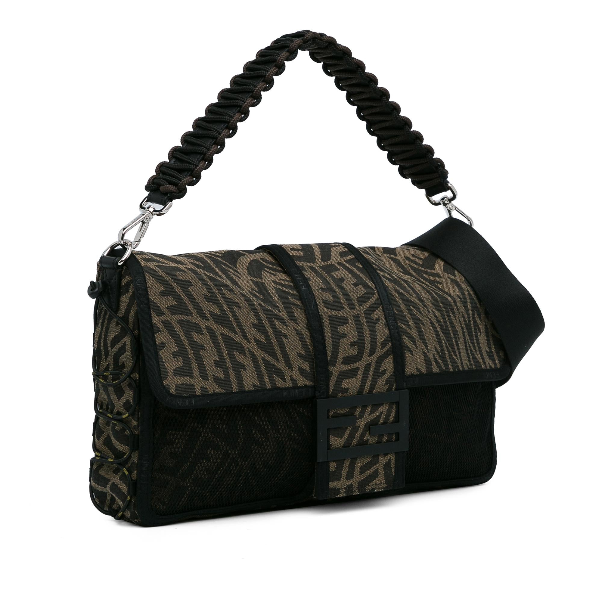 Fendi Large Zucca Vertigo Mesh Baguette Satchel (SHG-lFrso8)
