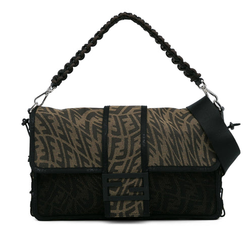 Fendi Large Zucca Vertigo Mesh Baguette Satchel (SHG-wbVtrI)