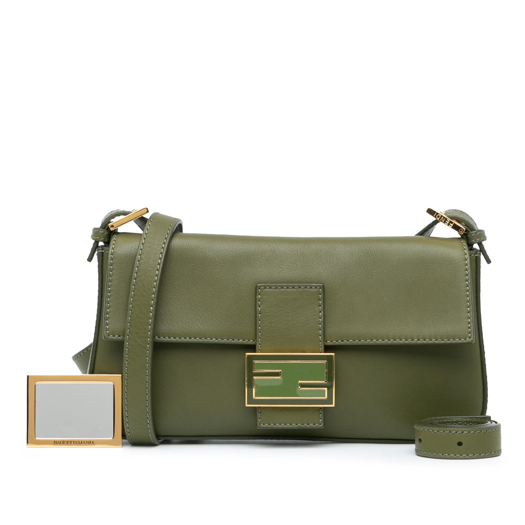 Fendi Leather Baguette Crossbody (SHG-ZNxLQ5)