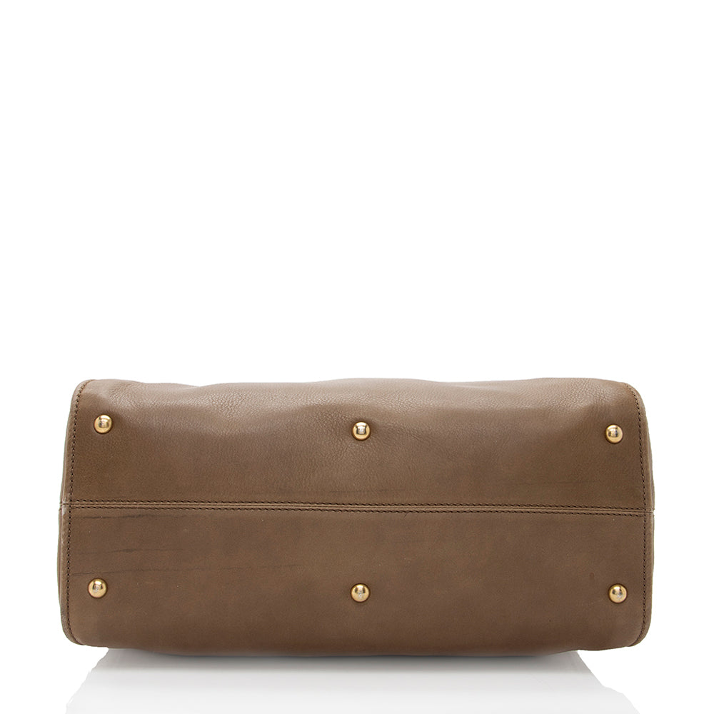Fendi Leather Chameleon Large Satchel (SHF-18243)