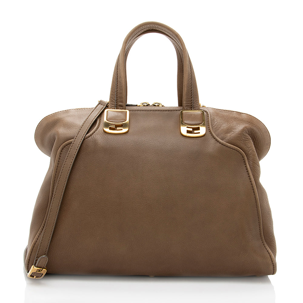 Fendi Leather Chameleon Large Satchel (SHF-18243)