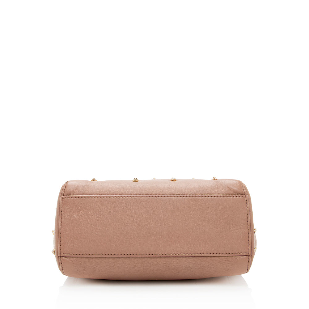 Fendi Leather Crystal Peekaboo XS Shoulder Bag (SHF-19840)