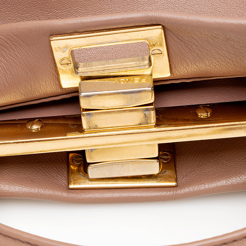 Fendi Leather Crystal Peekaboo XS Shoulder Bag (SHF-19840)