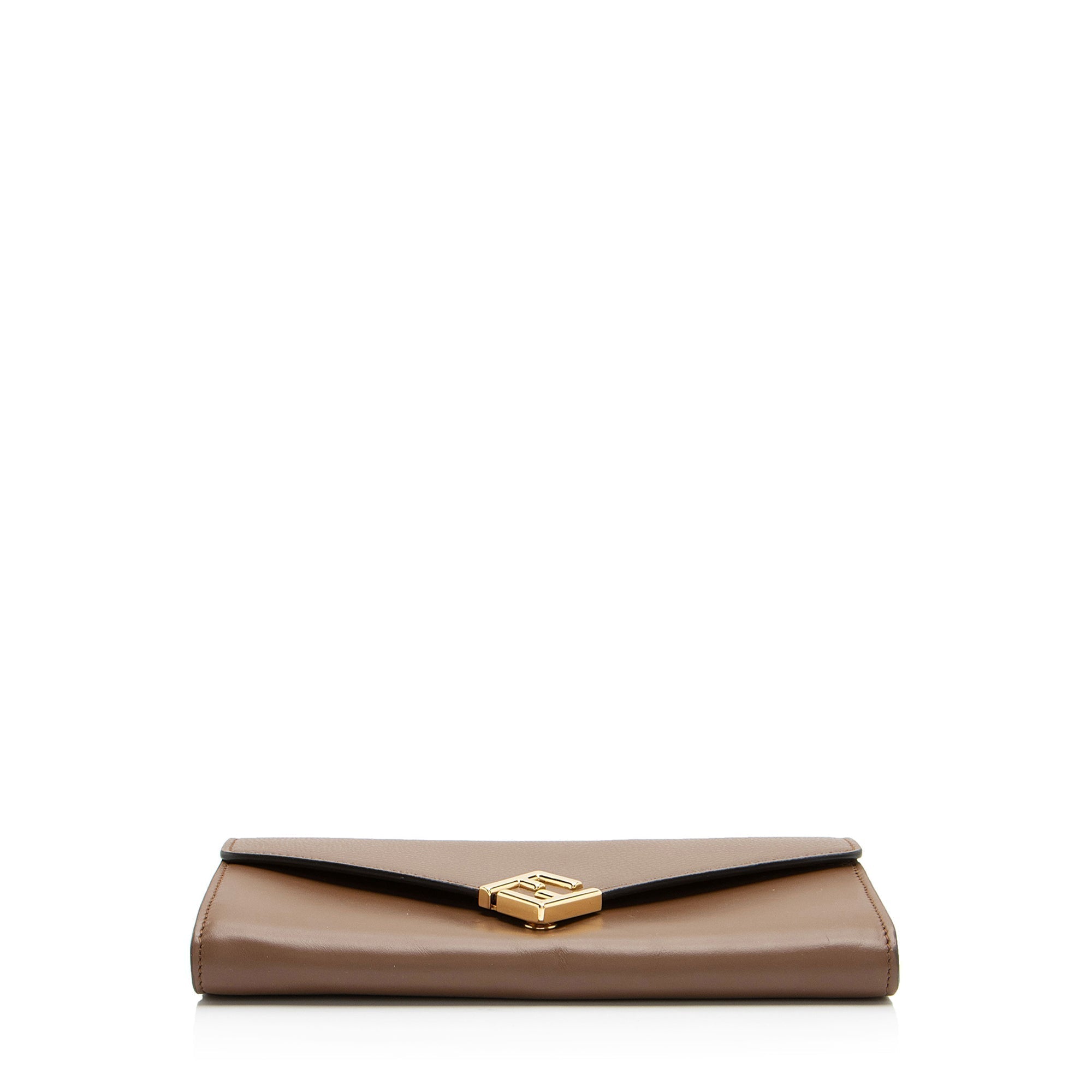 Fendi Leather FF Diamonds Continental Wallet with Chain (SHF-veWU7c)