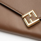 Fendi Leather FF Diamonds Continental Wallet with Chain (SHF-veWU7c)