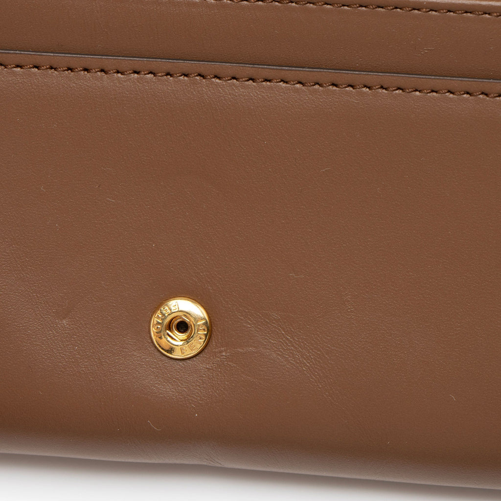Fendi Leather FF Diamonds Continental Wallet with Chain (SHF-veWU7c)
