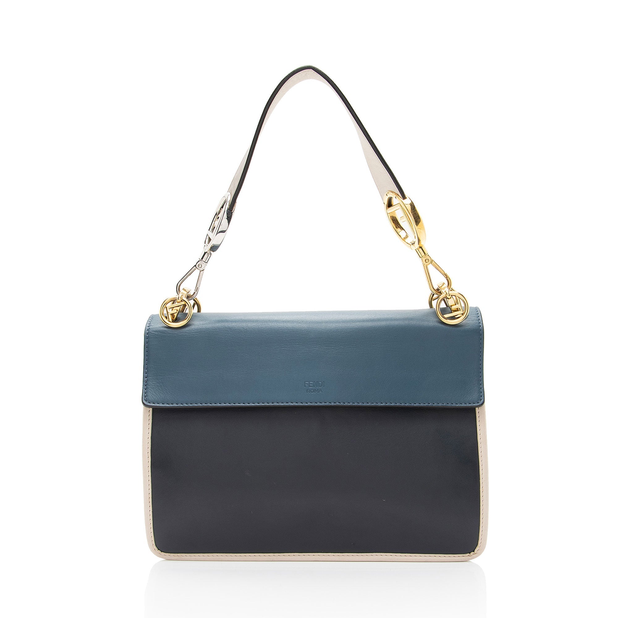 Fendi Leather Kan I F Medium Shoulder Bag (SHF-odjd0J)