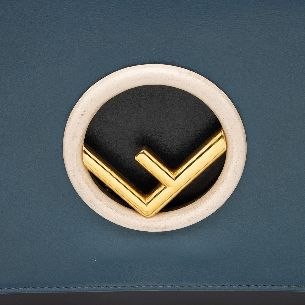 Fendi Leather Kan I F Medium Shoulder Bag (SHF-odjd0J)