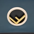 Fendi Leather Kan I F Medium Shoulder Bag (SHF-odjd0J)