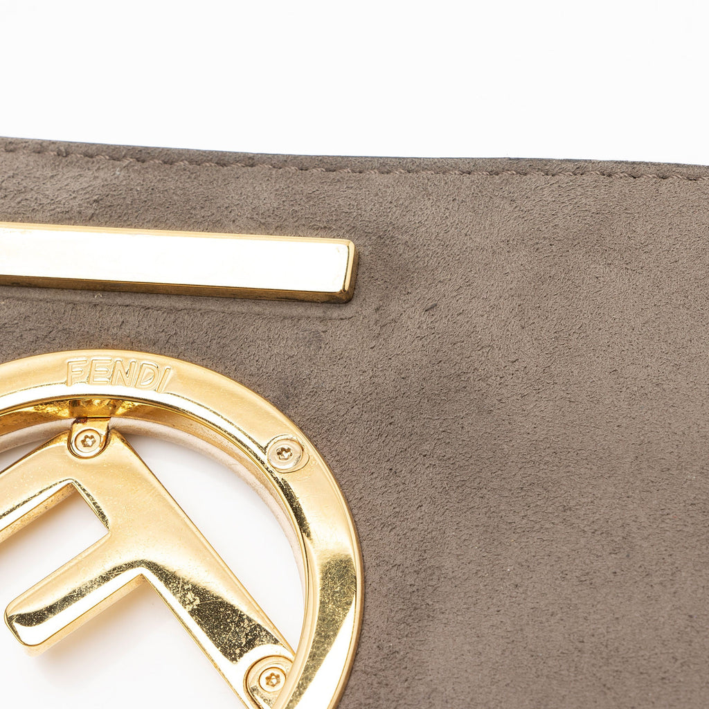 Fendi Leather Kan I F Medium Shoulder Bag (SHF-odjd0J)