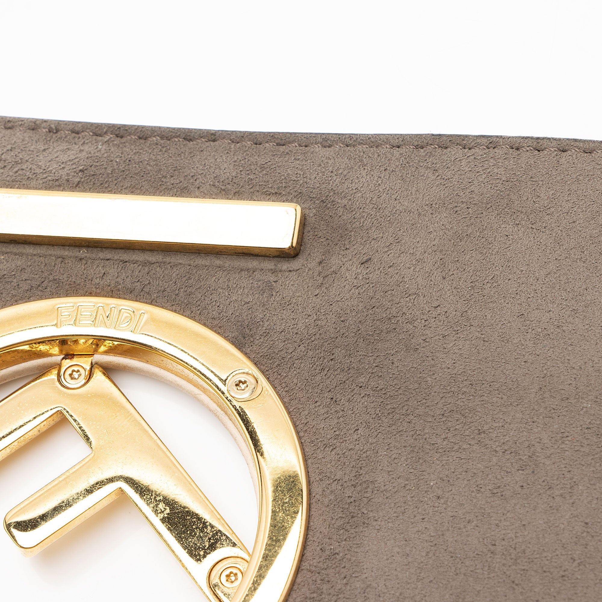 Fendi Leather Kan I F Medium Shoulder Bag (SHF-odjd0J)