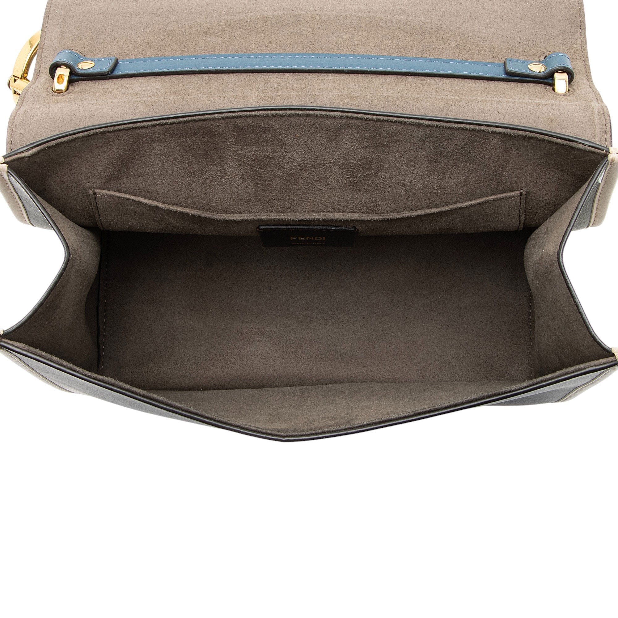 Fendi Leather Kan I F Medium Shoulder Bag (SHF-odjd0J)