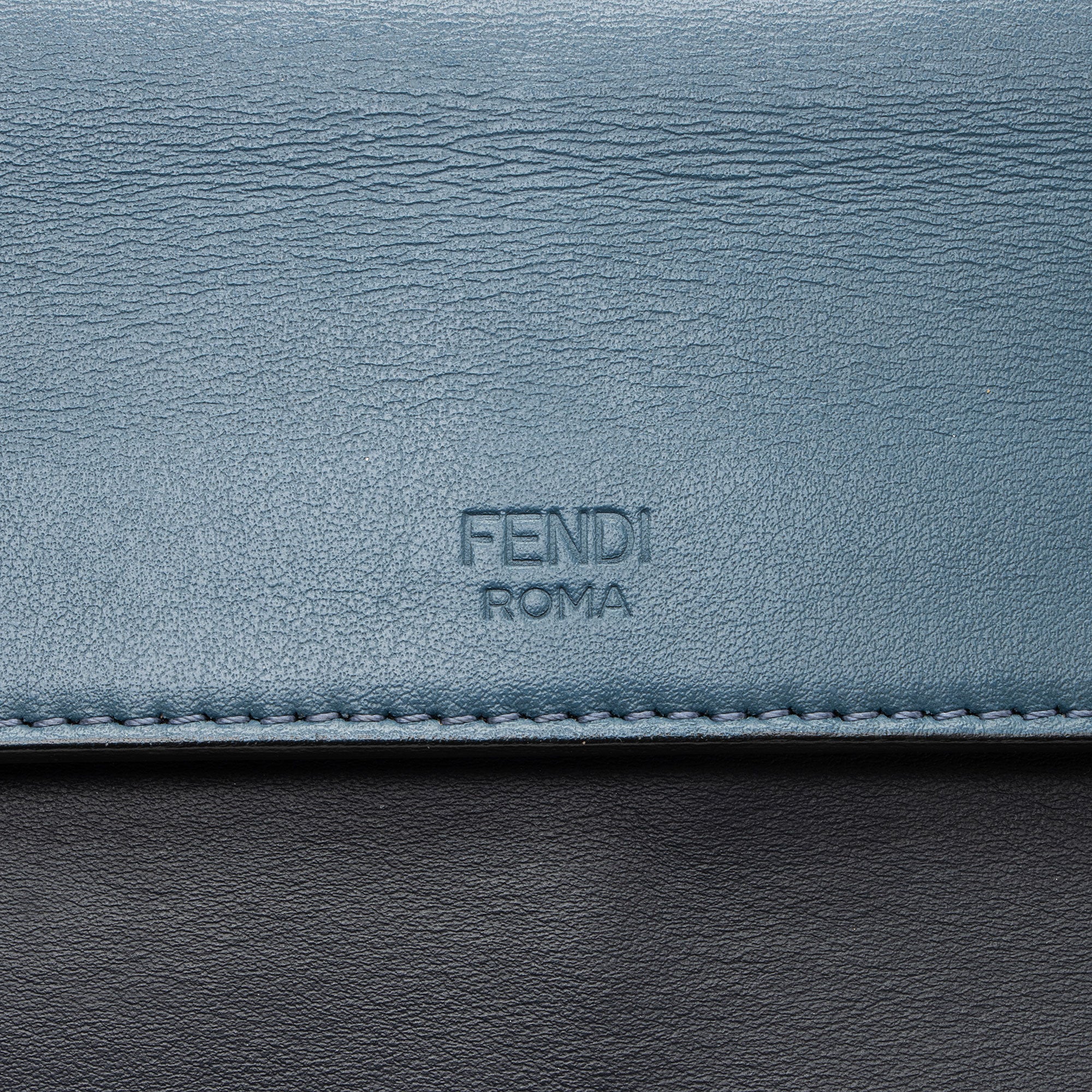 Fendi Leather Kan I F Medium Shoulder Bag (SHF-odjd0J)