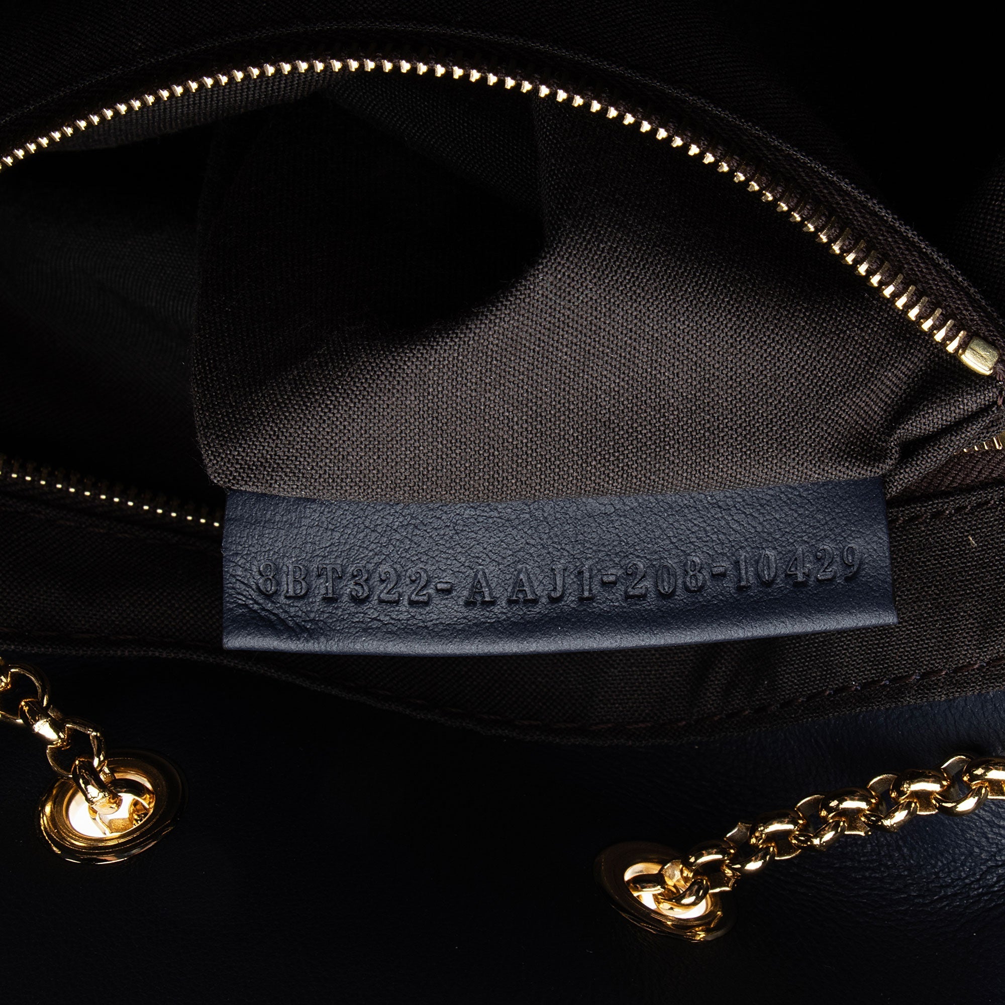 Fendi Leather Karligraphy Chain Bucket Bag (SHF-9MnXHw)