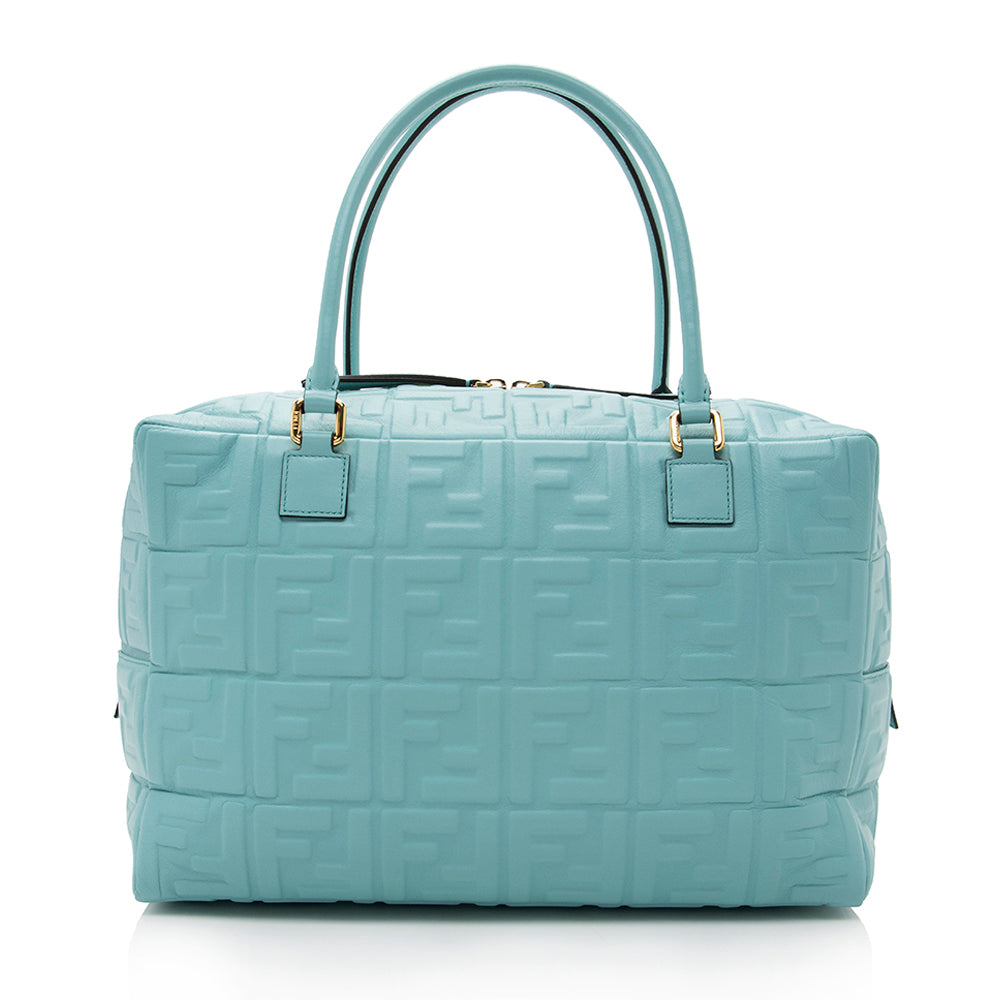 Fendi Leather Large Boston Satchel (SHF-17553)