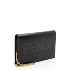 Fendi Embossed Vitello King Logo Wallet on Chain (SHF-23qfv8)
