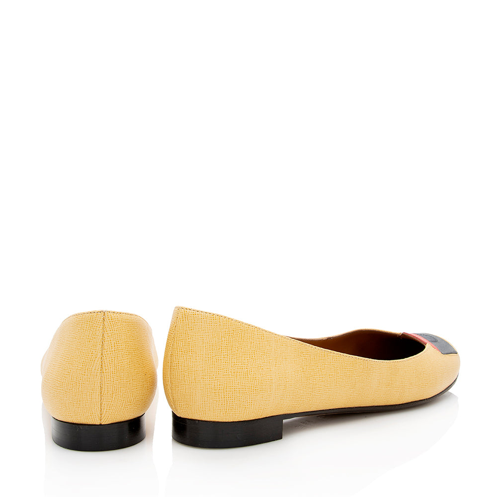 Fendi Leather Monster Ballet Flats - Size 7.5 / 37.5 (SHF-18366)