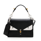 Fendi Leather Monster Eyes Kan I Medium Shoulder Bag (SHF-16010)