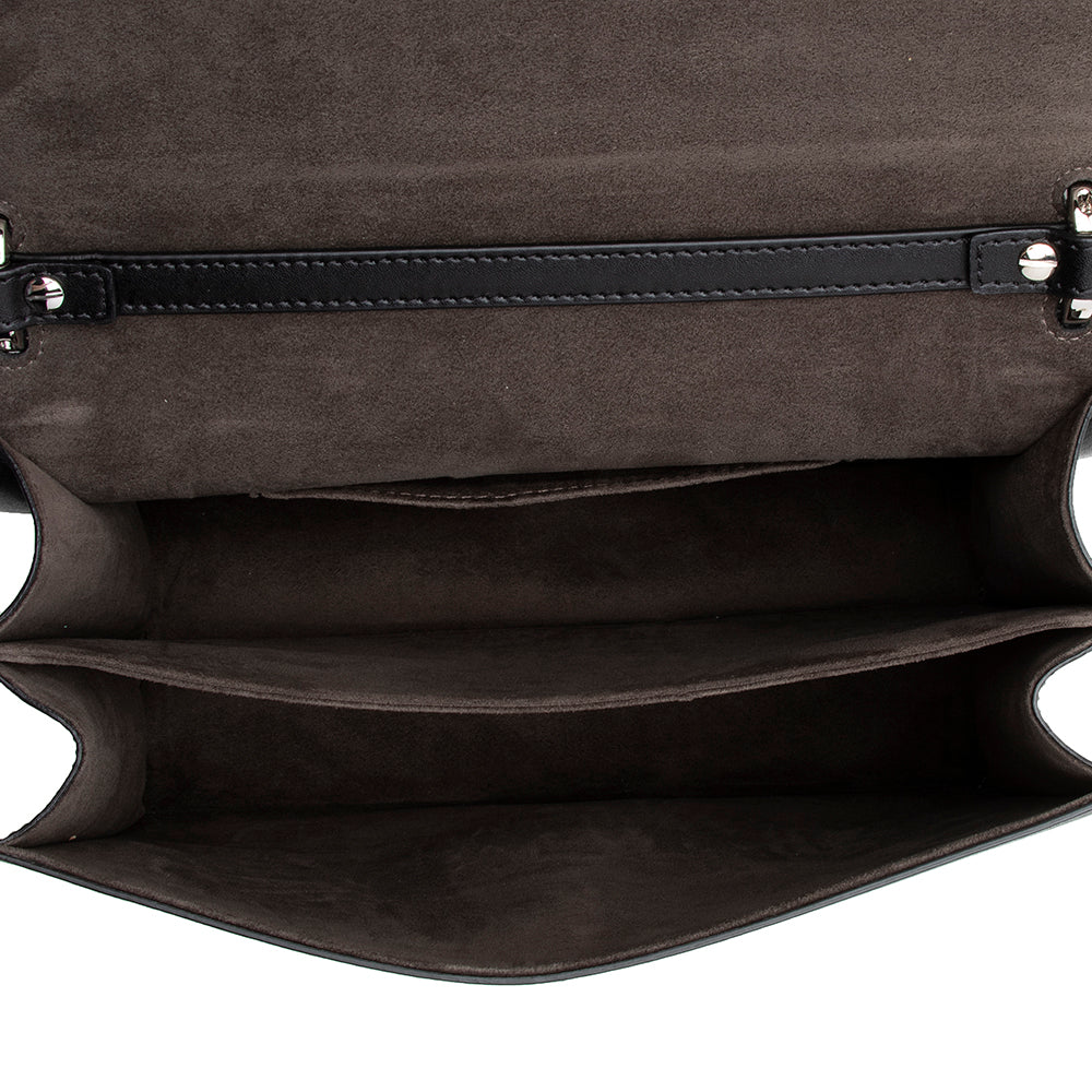 Fendi Leather Monster Eyes Kan I Medium Shoulder Bag (SHF-16010)