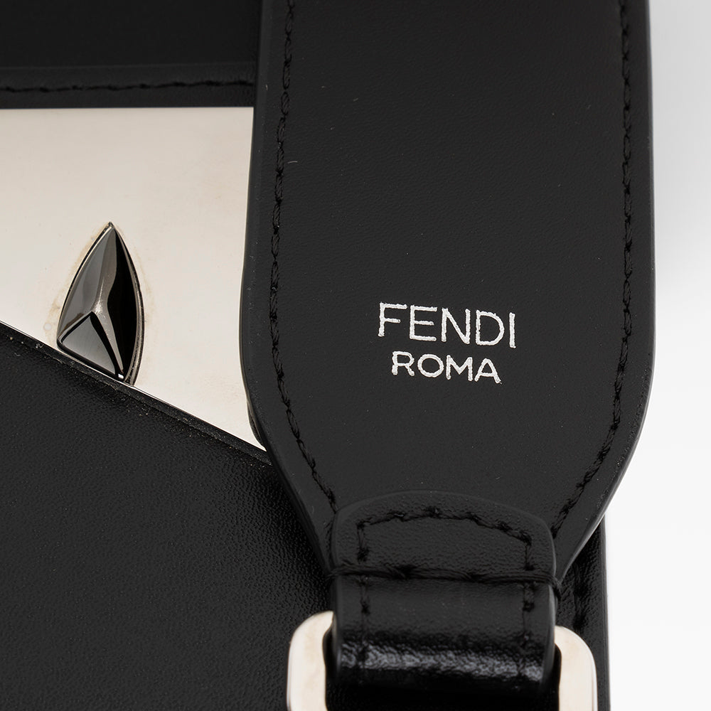 Fendi Leather Monster Eyes Kan I Medium Shoulder Bag (SHF-16010)