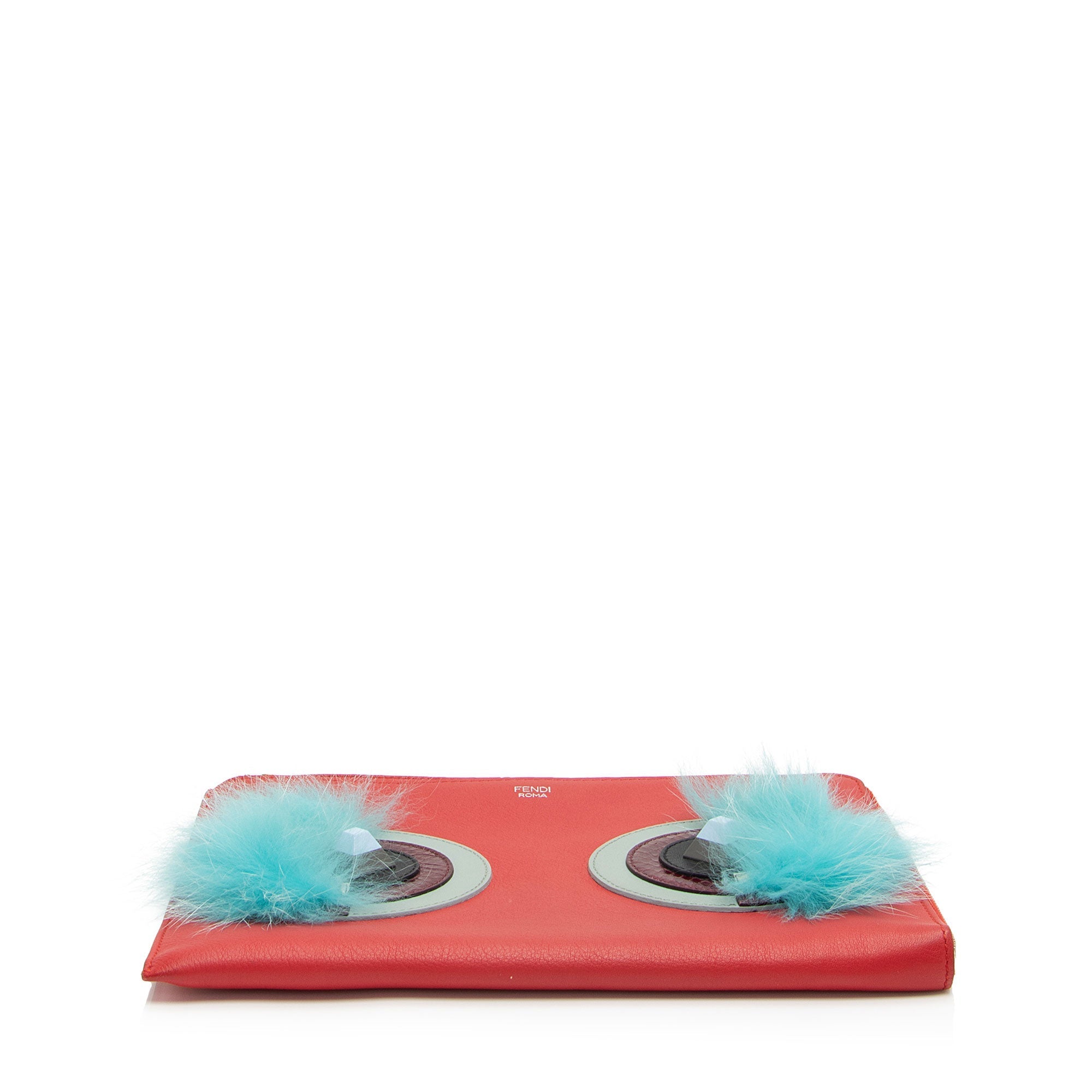 Fendi Leather Monster Zip Clutch (SHF-1L3C25)