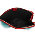 Fendi Leather Monster Zip Clutch (SHF-1L3C25)
