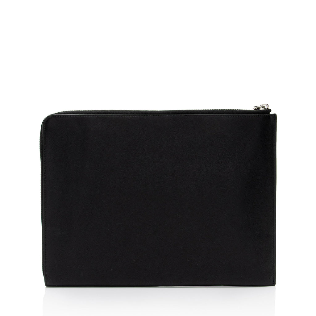 Fendi Leather Multicolor Studded Zip Pouch (SHF-p0OjB0)