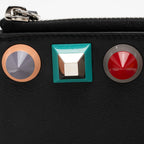 Fendi Leather Multicolor Studded Zip Pouch (SHF-p0OjB0)