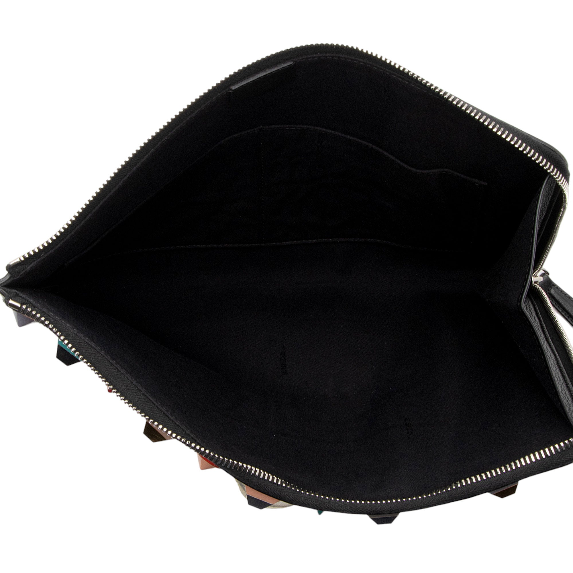Fendi Leather Multicolor Studded Zip Pouch (SHF-p0OjB0)